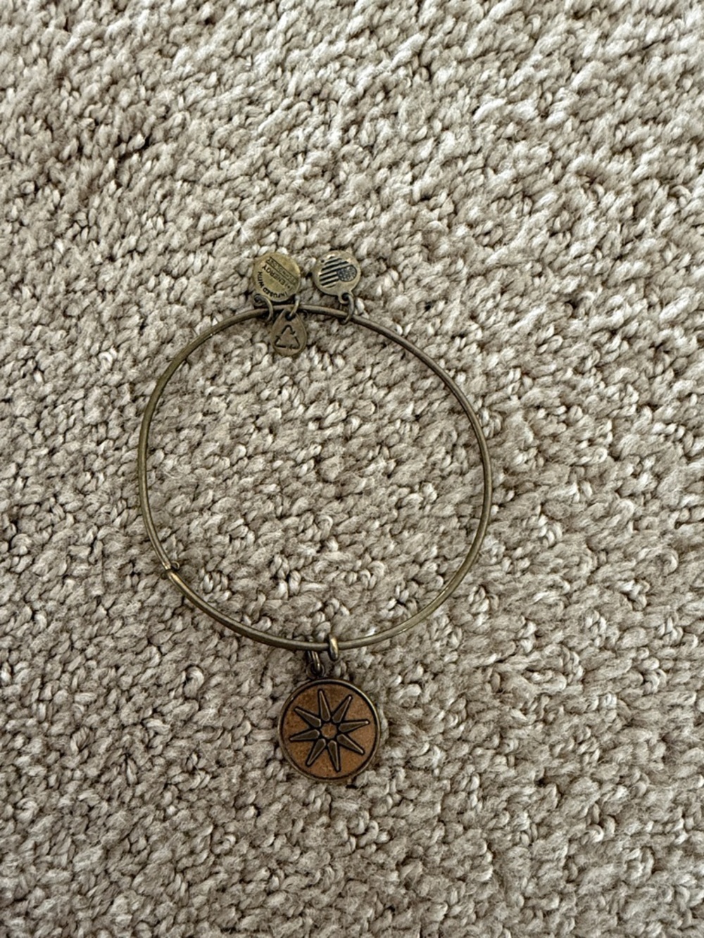 Alex and Ani Compass Charm Bangle